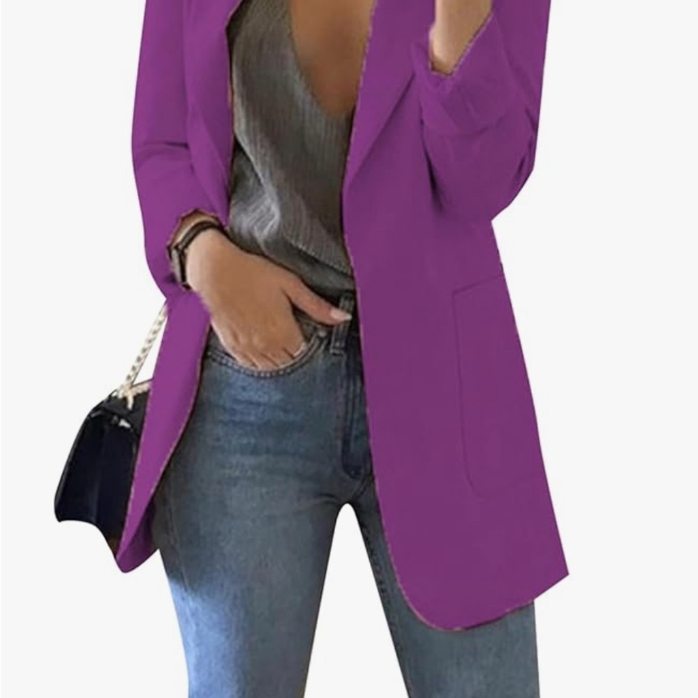 Amazon Women's Vibrant Purple Blazer
